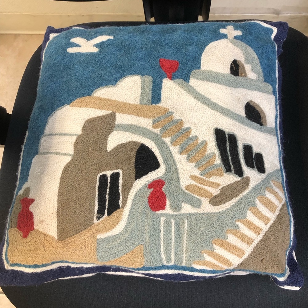 Peruvian quilt mural pillow